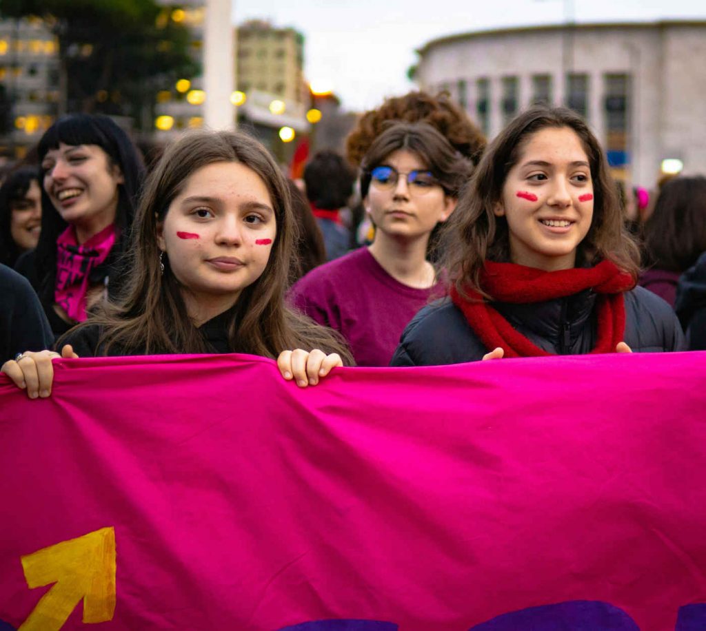 Gleichberechtigung und Feminismus Demonstration