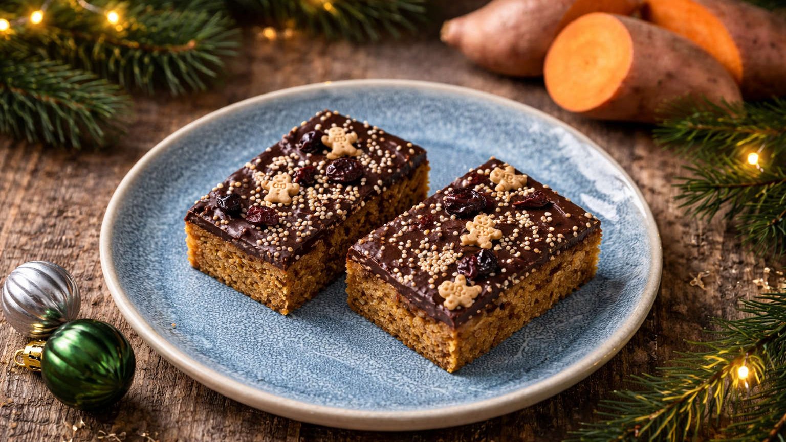 Weihnachtliche Süßkartoffel-Schnitten