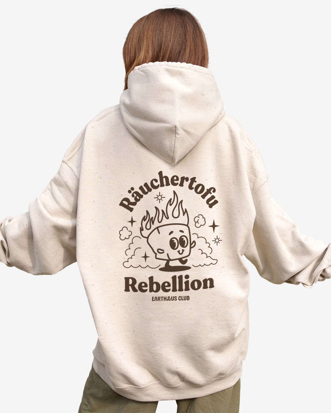 Räuchertofu Rebellion Oversized Organic Hoodie von Earth & Us